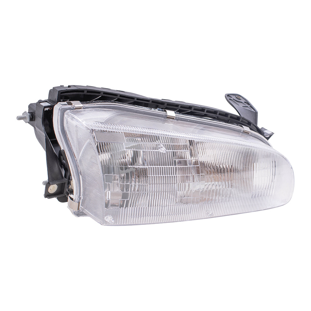 Brock Replacement Driver and Passenger Set Headlights Compatible with 1993-1997 Prizm 94852390 94852389