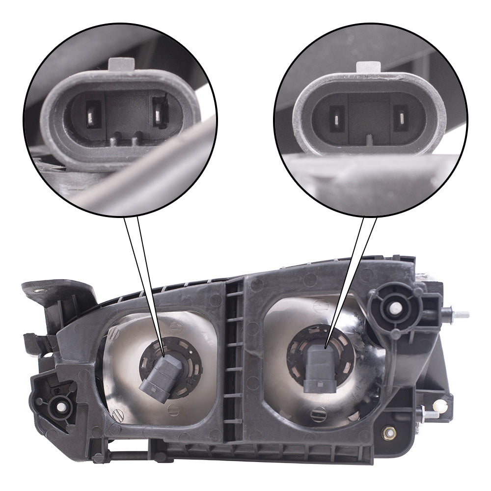 Brock Replacement Driver and Passenger Set Headlights Compatible with 1993-1997 Prizm 94852390 94852389