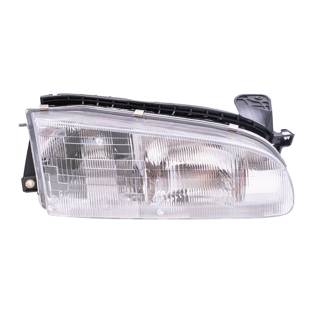 Brock Replacement Driver and Passenger Set Headlights Compatible with 1993-1997 Prizm 94852390 94852389