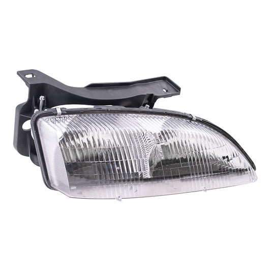 Brock Replacement Passenger Headlight Compatible with 1995-1999 Cavalier 16523442