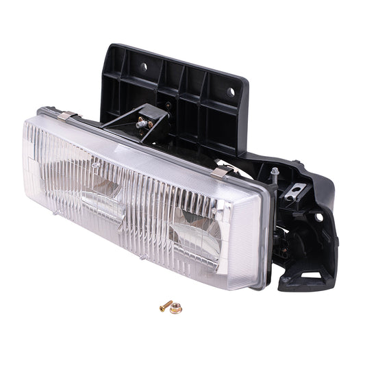 Brock Replacement Driver Composite Headlight Compatible with 1995-2005 Astro Safari Van 16524091