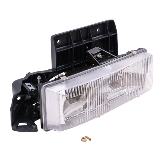 Brock Replacement Passenger Composite Headlight Compatible with 1995-2005 Astro Safari Van 16518494