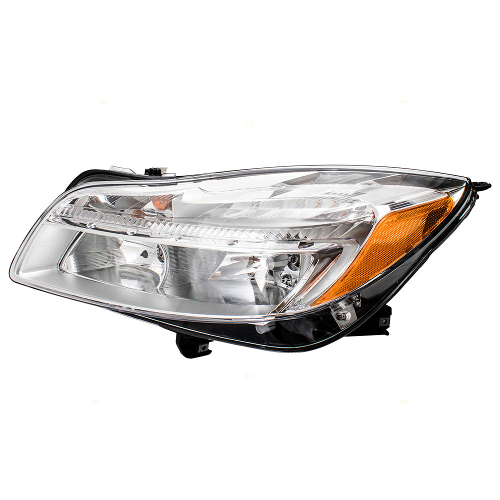 Brock Replacement Driver and Passenger Set Halogen Headlights Compatible with 2011 2012 2013 Regal 22794767 22794766