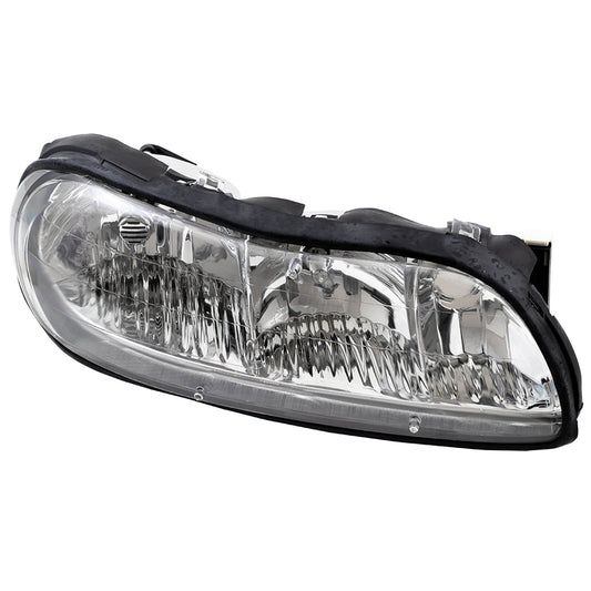 Brock Replacement Passenger Side Halogen Combination Headlight Assembly Compatible with 1997-2003 Malibu 22618781