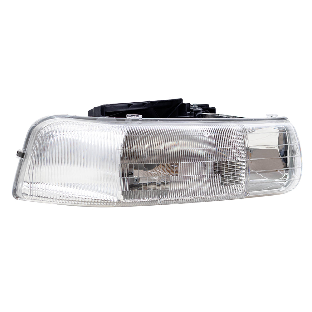 Brock Replacement Passenger CAPA-Certified Headlight Compatible with 2000-2006 Tahoe Suburban 1999-2002 Silverado Pickup Truck