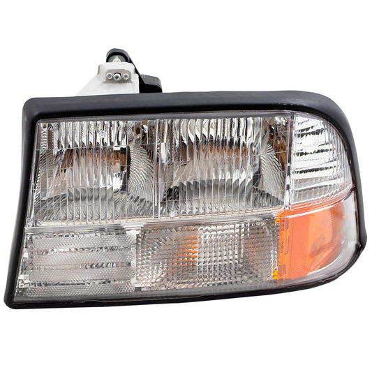 Brock Replacement Driver Headlight Compatible with 98-04 Sonoma Pickup Truck 16526227