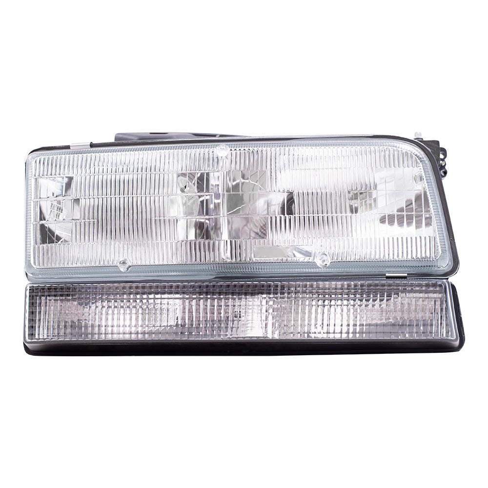 Brock Replacement Driver and Passenger Set Headlights Compatible with 92-96 LeSabre 91-96 Park Avenue 16523429 16523430