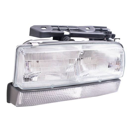 Brock Replacement Passenger Headlight Compatible with 92-96 LeSabre 91-96 Park Avenue 16523430