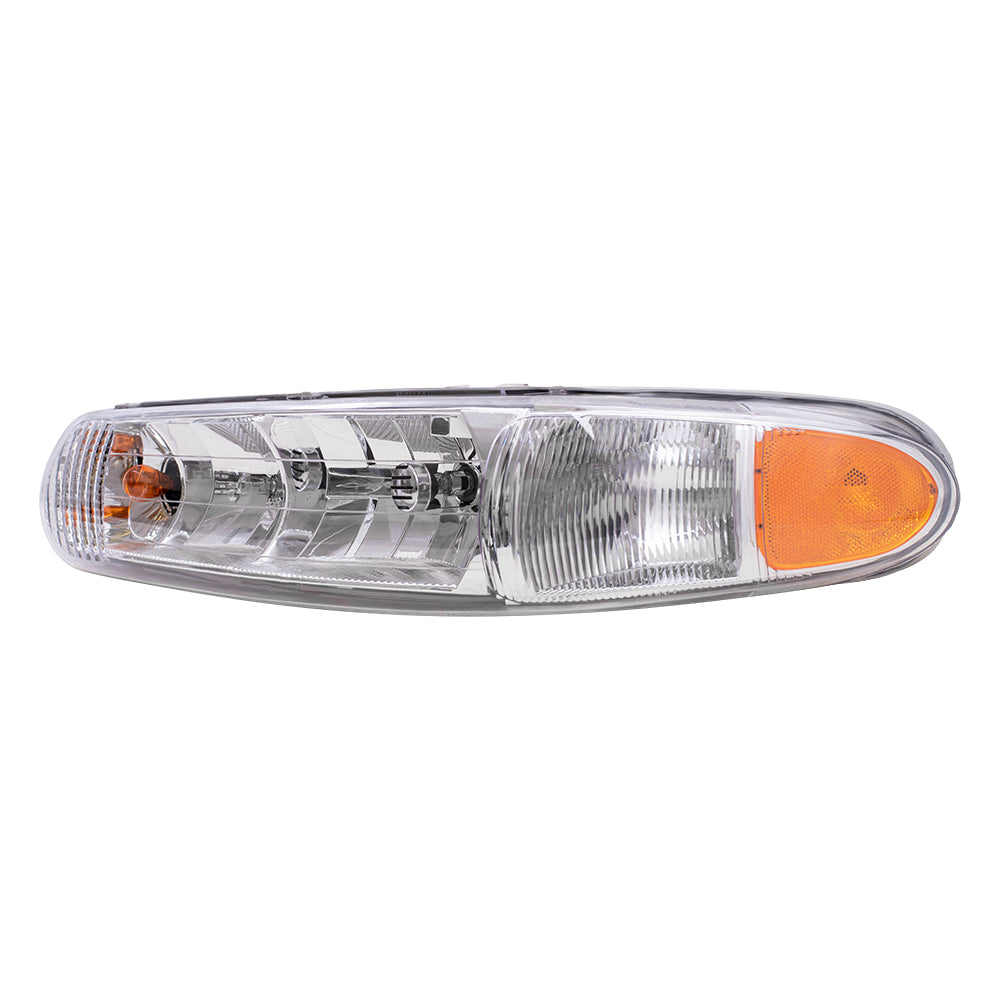 Brock Replacement Driver Headlight Compatible with 1997-2005 Century 19244639