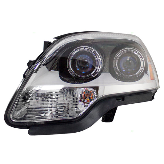 Brock Replacement Driver Halogen Headlight with Blue Lens Compatible with 2007-2012 Acadia 25826765