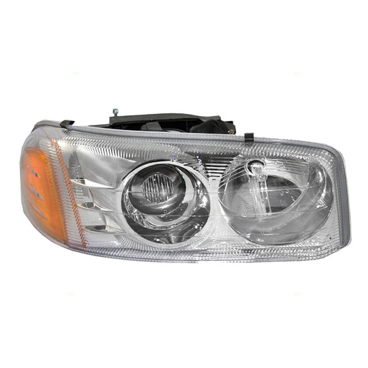 Brock Replacement Passenger Headlight Lens Compatible with 2002-2007 Sierra Denali Pickup Truck 15218078