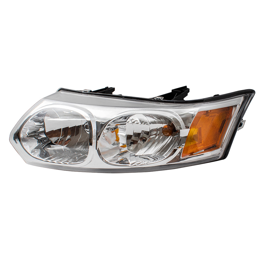 Brock Replacement Driver and Passenger Set Headlights Compatible with 2003-2007 Ion Sedan 15919399 15919400