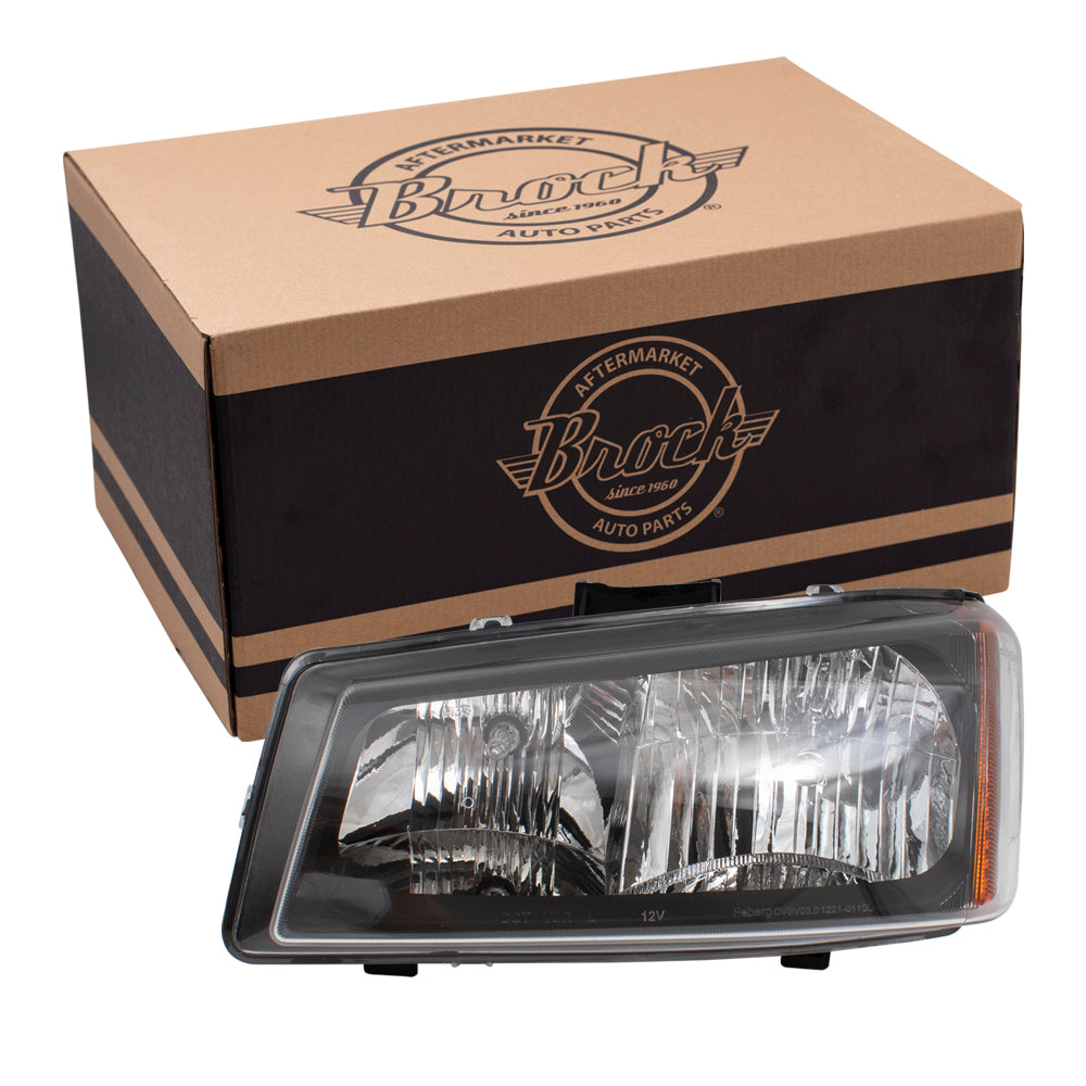 Brock Replacement Drivers Halogen Headlight Compatible with 03-06 Avalanche Silverado 07 Classic