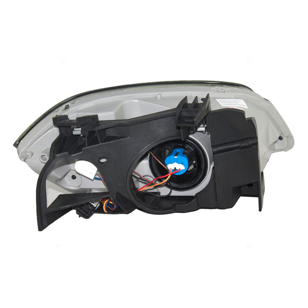 Brock Replacement Driver Headlight Smoke Lens with Chrome Signal Reflector & Bracket Compatible with Cobalt G5 22740621