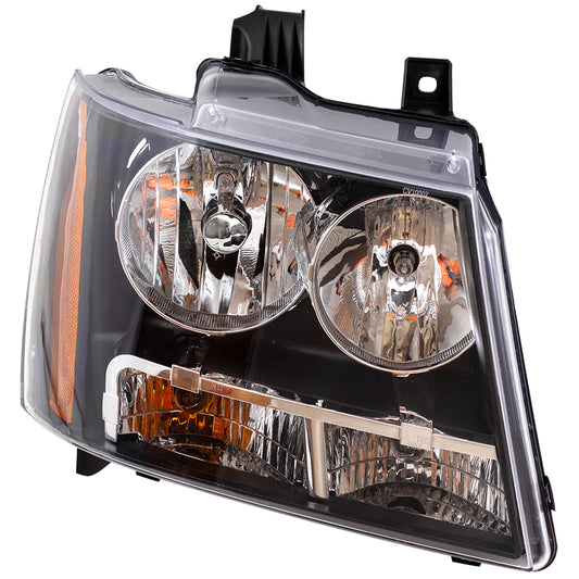 Brock Replacement Passenger Headlight Compatible with 2007-2014 Tahoe Suburban 2007-2013 Avalanche Pickup Truck