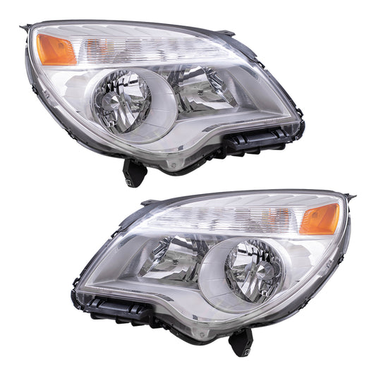 Brock 1221-0126LR Halogen Headlight Assembly Set