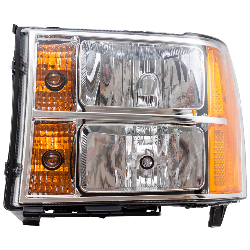 Brock Replacement Driver Headlight Compatible with 2007-2014 Sierra Pickup Truck 20980241