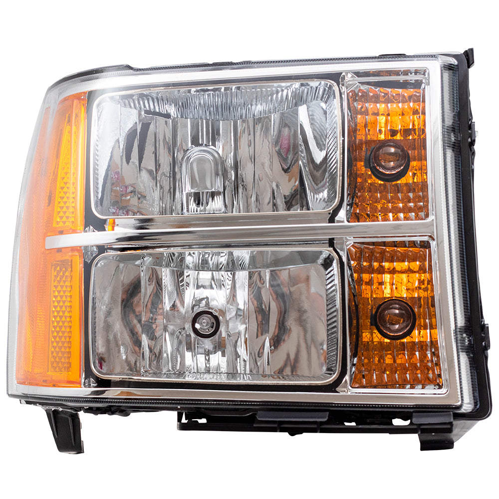 Brock Replacement Passenger Headlight Compatible with 2007-2014 Sierra Pickup Truck 25799194