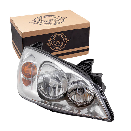 Brock Replacement Passenger Headlight with Amber Signal Compatible with 2005-2010 G6 20821144