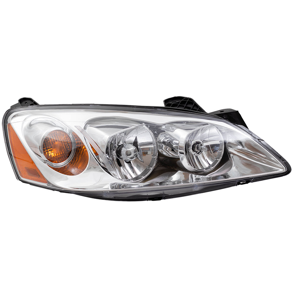 Brock Replacement Passenger Headlight with Amber Signal Compatible with 2005-2010 G6 20821144