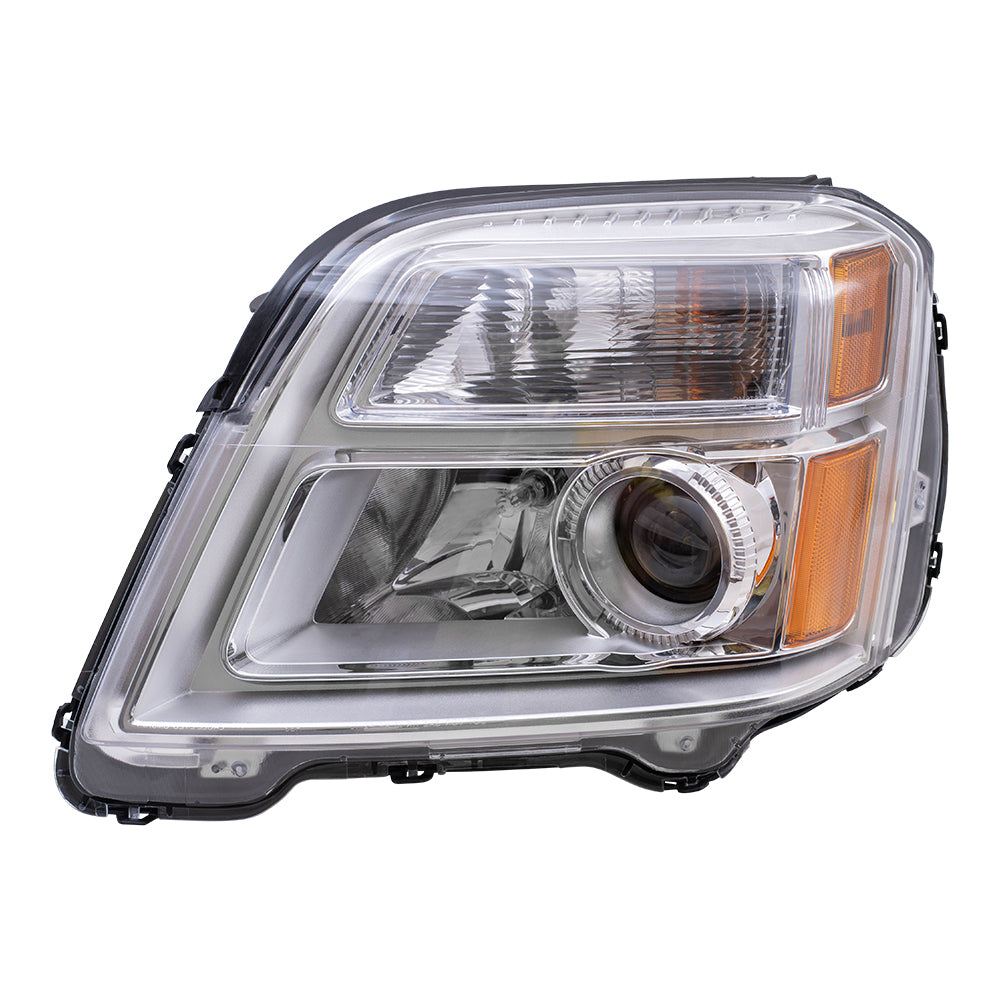 Brock Replacement Driver Halogen Headlight Compatible with 2010-2015 Terrain 23319179