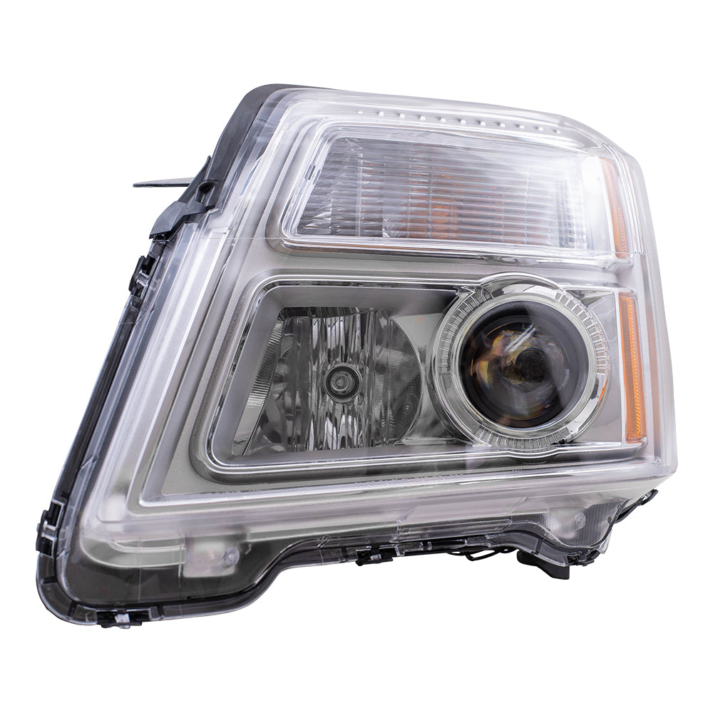 Brock Replacement Driver Halogen Headlight Compatible with 2010-2015 Terrain 23319179