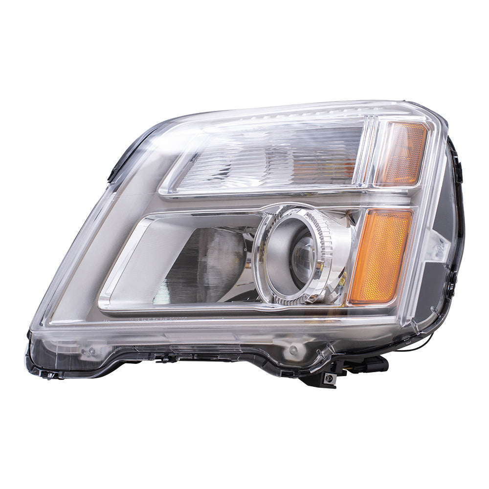 Brock Replacement Driver Halogen Headlight Compatible with 2010-2015 Terrain 23319179