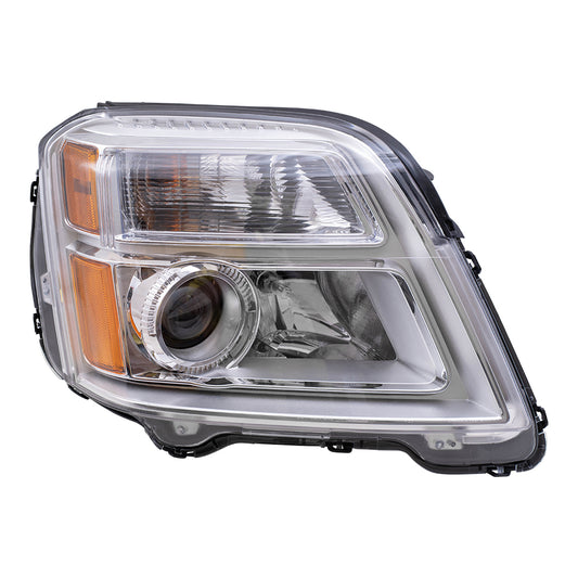 Brock Replacement Passenger Halogen Headlight Compatible with 2010-2015 Terrain 23319180