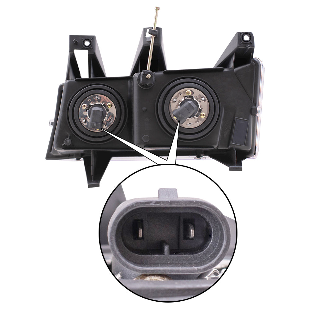 Brock Replacement Driver and Passenger Set Headlights Compatible with 2004-2012 Colorado Canyon Pickup Truck