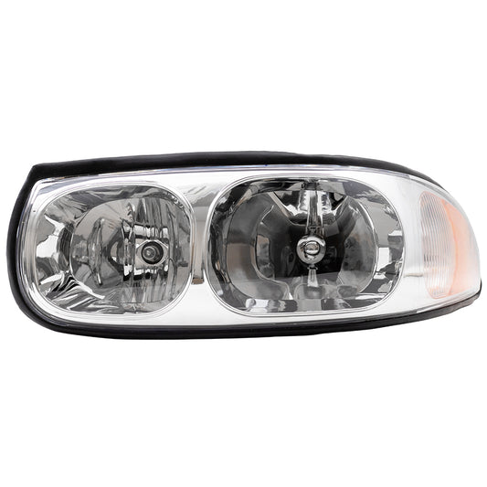 Brock Replacement Driver Headlight with Fluted High Beam Compatible with 2000-2005 LeSabre 19245379