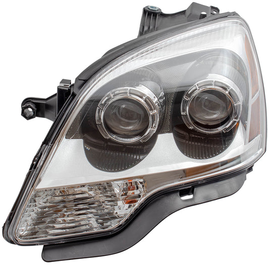 Brock Replacement Halogen Headlight Driver Headlamp Left Clear Lens Compatible with 08-12 Acadia