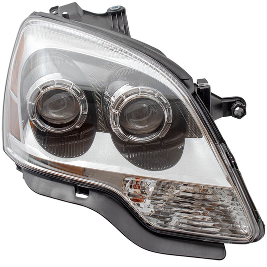 Brock Replacement Halogen Headlight Passenger Headlamp Right Clear Lens Compatible with 08-12 Acadia