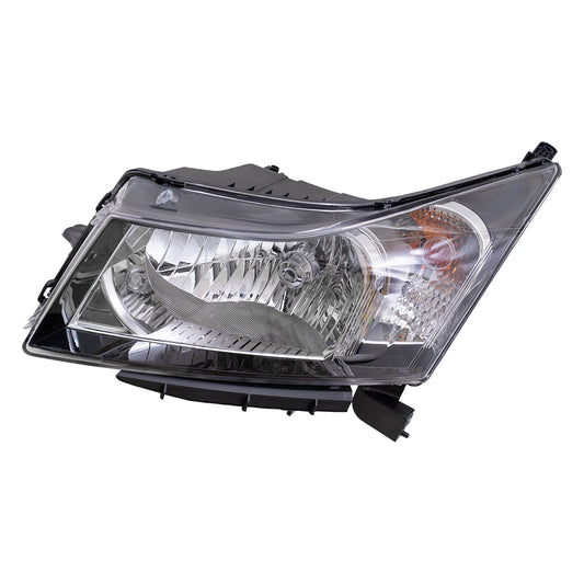 Brock Replacement Driver Side Headlight Assembly with Clear Signal Trim Compatible with 2012-2015 Cruze & 2016 Cruze Limited