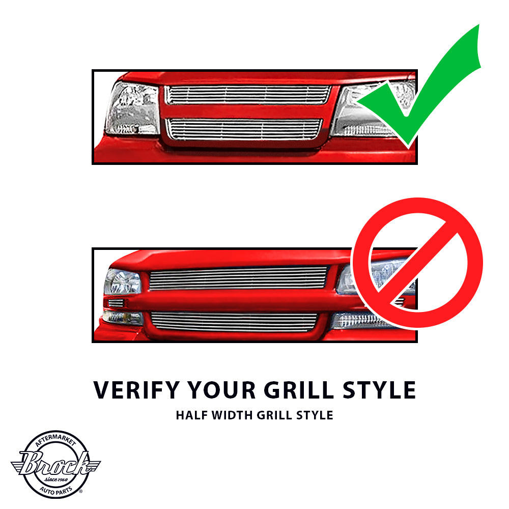 Brock Replacement Passenger Headlight Assembly Compatible with 06-09 Trailblazer & 06 EXT with 1/2 Width Grille Bar