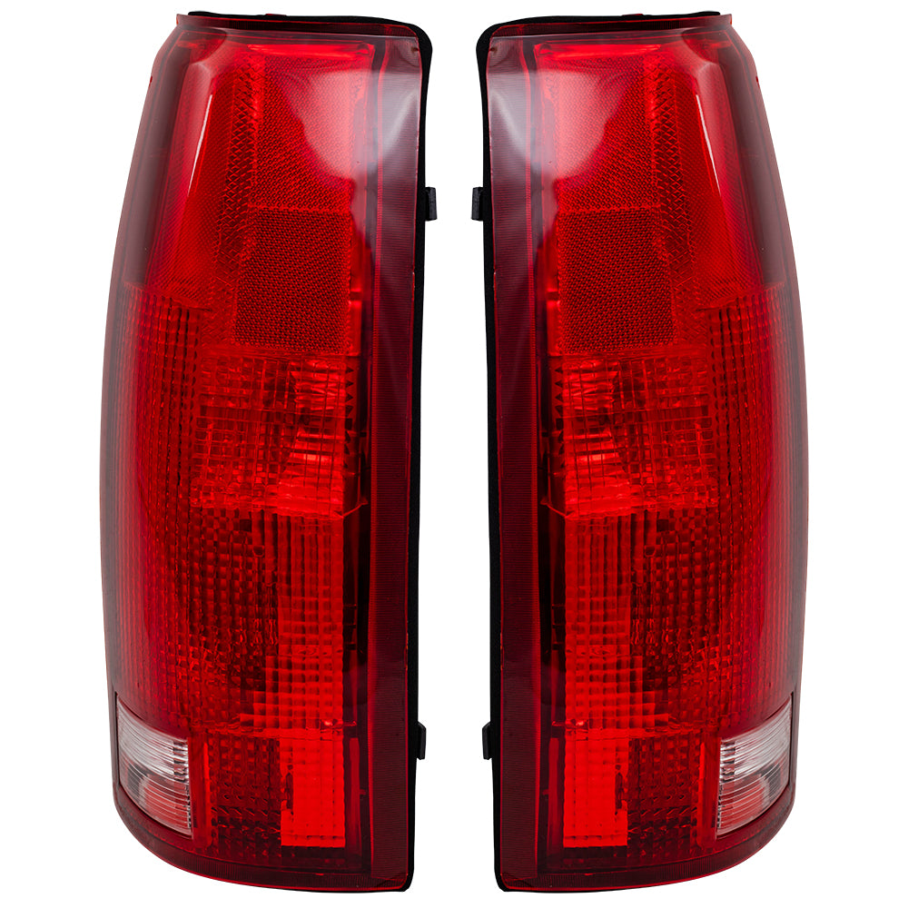 Brock Replacement Driver and Passenger Set Tail Lights Compatible with 16506355 16506356