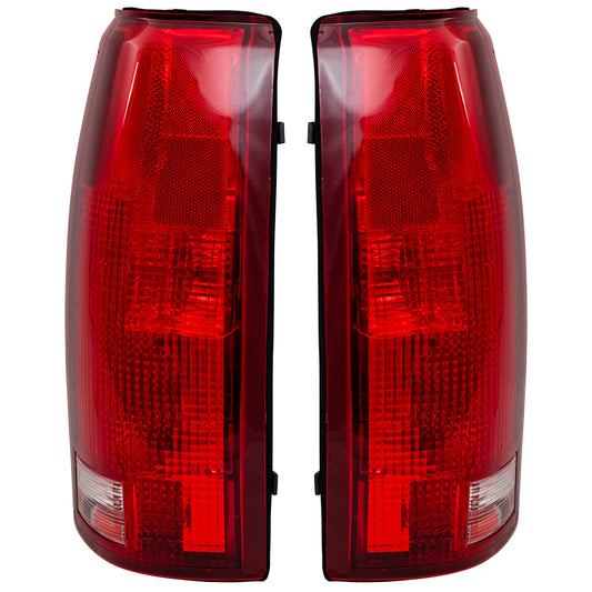 Brock Replacement Driver and Passenger Set Tail Lights Compatible with 16506355 16506356