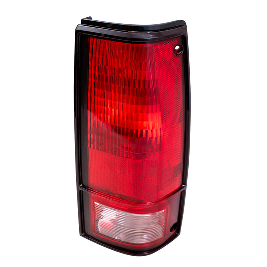 Brock Replacement Passenger Tail Light with Black Bezel Compatible with 1982-1993 S10 S15 Pickup Truck 919650