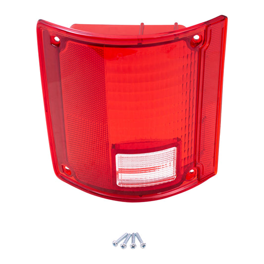 Brock Replacement Driver Tail Light Lens Compatible with 1973-1991 Blazer Suburban Jimmy Pickup Truck 5965775