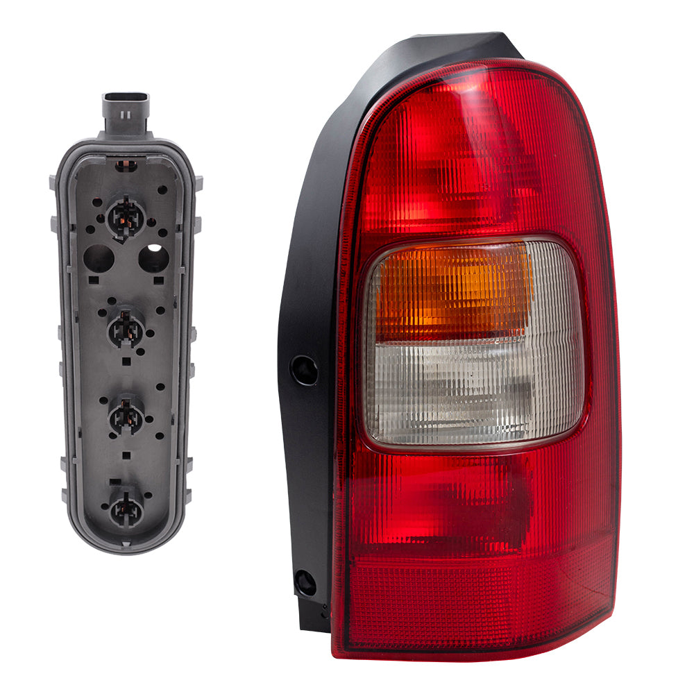 Brock Replacement Passenger Tail Lamp Right Side Tail Light with Circuit Board Compatible with 1997-2005 Venture