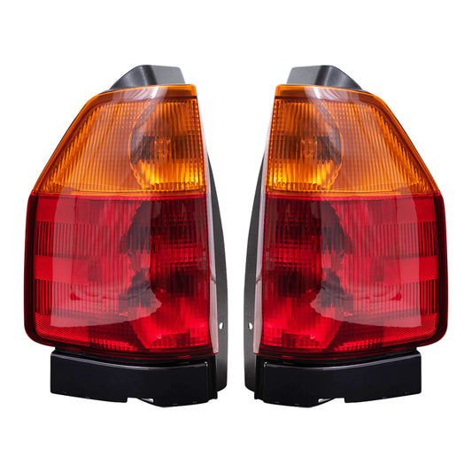 Brock Replacement Driver and Passenger Set Tail Lights Compatible with 2002-2009 Envoy 2002-2006 Envoy XL 15131576 15131577