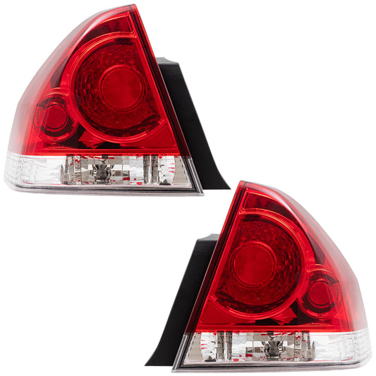 Brock Aftermarket Driver Left Passenger Right Tail Light Assembly Set Compatible with 2006-2013 Chevy Impala