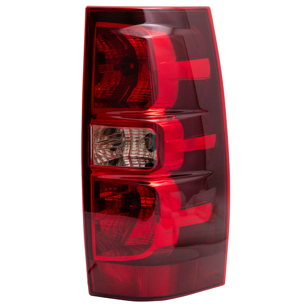 Brock Replacement Driver and Passenger Side Tail Light Assemblies without Hybrid Transmission Compatible with 2007-2014 Chevy Tahoe