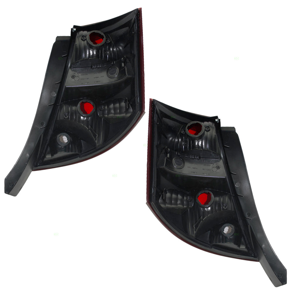 Brock Replacement Driver and Passenger Set Tail Lights Compatible with 2003-2007 Ion Sedan S22723024 22723025