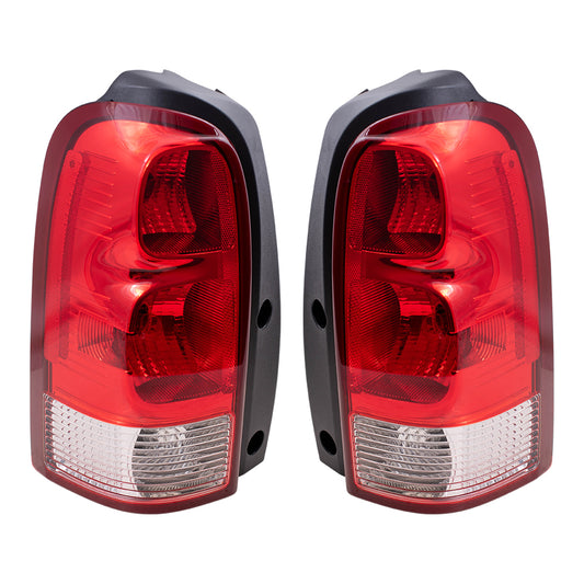 Brock Replacement Driver and Passenger Set Tail Lights Compatible with 05-07 Terraza Uplander Relay Montana SV6 15787131 15787132