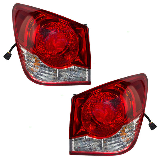 Brock Replacement Driver and Passenger Set Tail Lights Quarter Panel Mounted Taillamps Compatible with 11-15 Cruse & 16 Cruze Limited 96828250 96828251