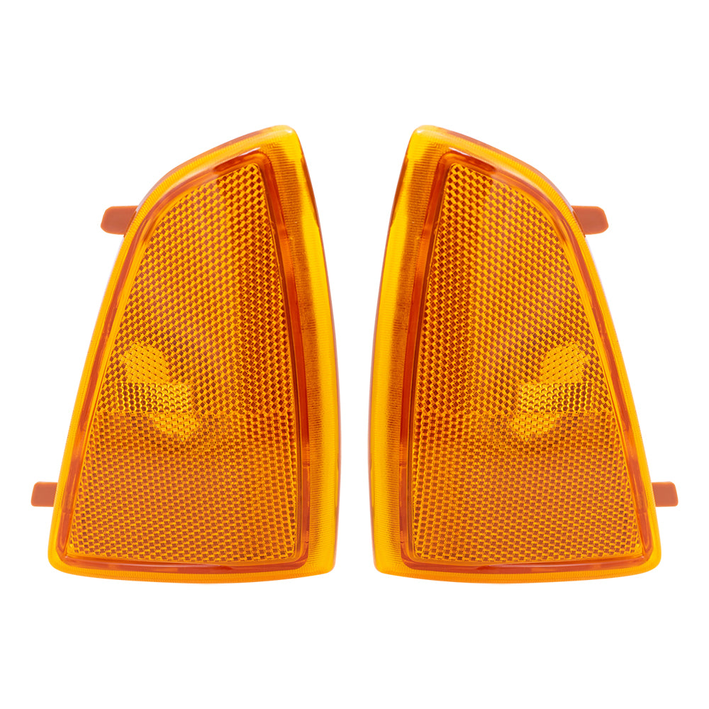 Brock Replacement Driver and Passenger Set Signal Side Marker Lights Compatible with 95-97 Blazer S10 Pickup Truck 5976405 5976406