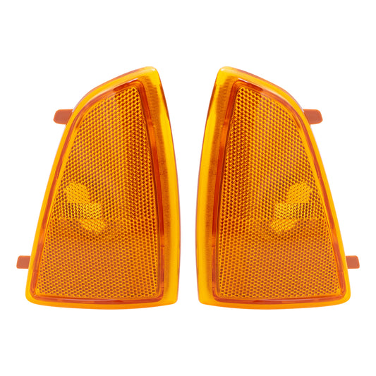 Brock Replacement Driver and Passenger Set Signal Side Marker Lights Compatible with 95-97 Blazer S10 Pickup Truck 5976405 5976406