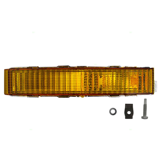 Brock Replacement Passenger Park Signal Front Marker Light Amber Lens Compatible with 1982-1996 Cutlass Ciera 918734