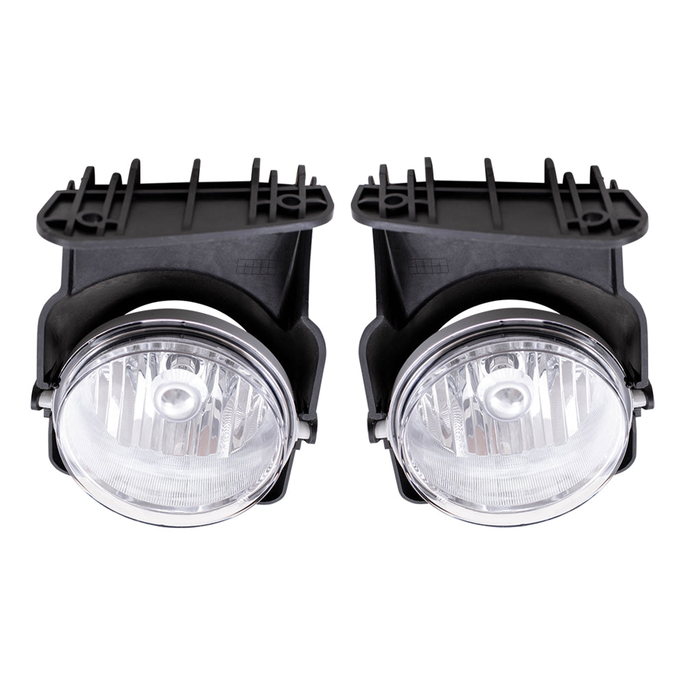 Brock Replacement Driver and Passenger Set Fog Lights Compatible with 2003-2004 Sierra Pickup Truck 15190984 15190985