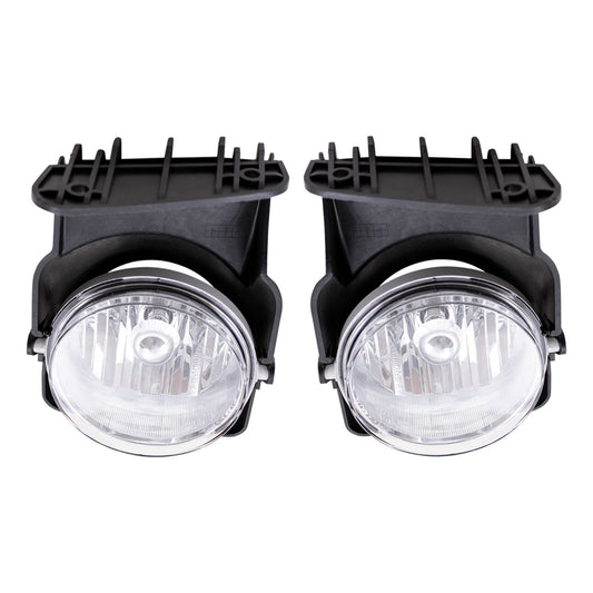 Brock Replacement Driver and Passenger Set Fog Lights Compatible with 2003-2004 Sierra Pickup Truck 15190984 15190985